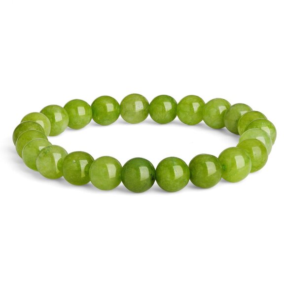 Jewelry - Natural Gemstone Beaded Bracelet Adjustable Size Elegant Minimal Chic Healing